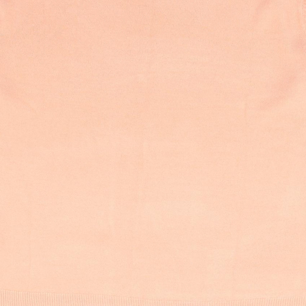 Marks and Spencer Womens Orange Round Neck Acrylic Pullover Jumper Size 16