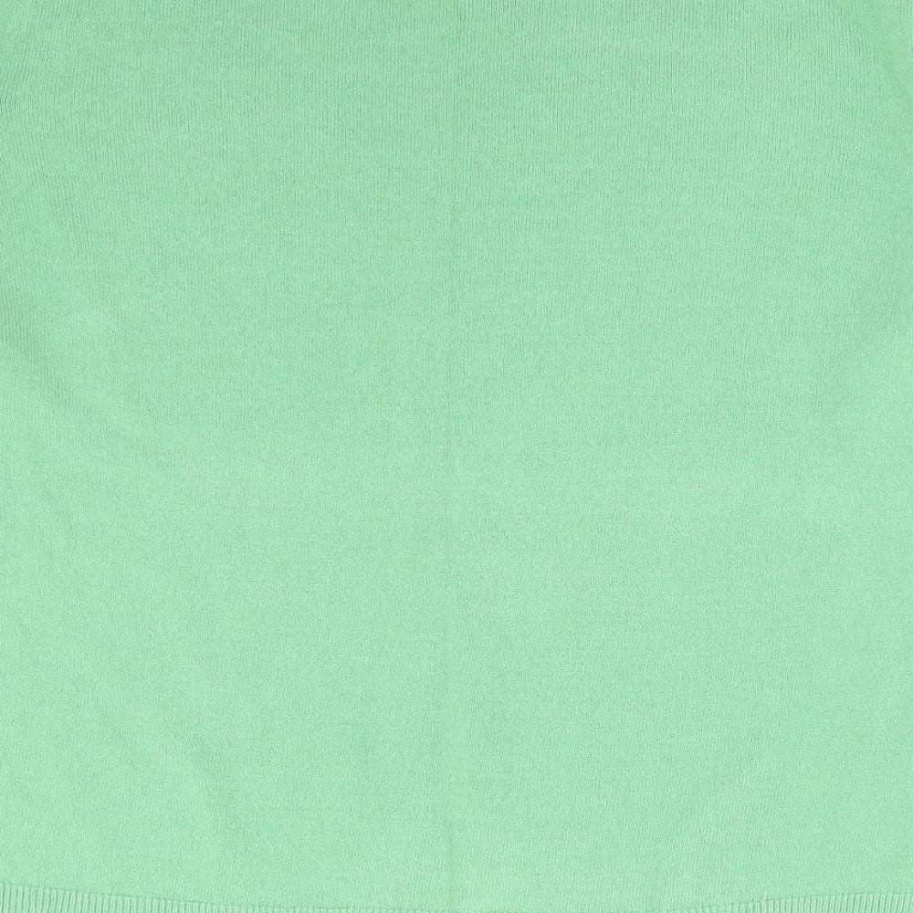 Marks and Spencer Womens Green Round Neck Acrylic Pullover Jumper Size 16