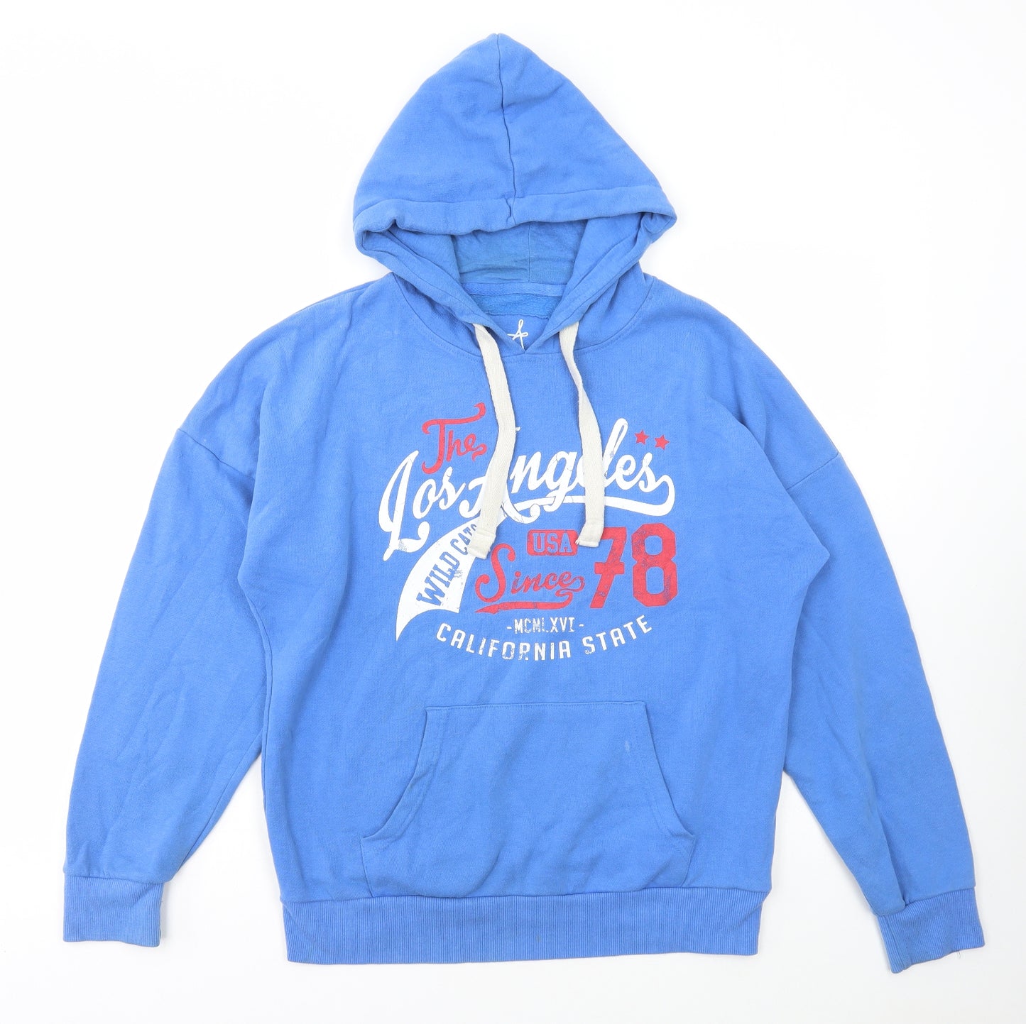 Atmosphere Womens Blue Cotton Pullover Hoodie Size 14 Pullover - Los Angeles