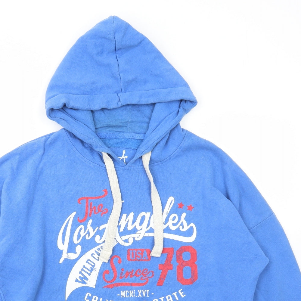 Atmosphere Womens Blue Cotton Pullover Hoodie Size 14 Pullover - Los Angeles