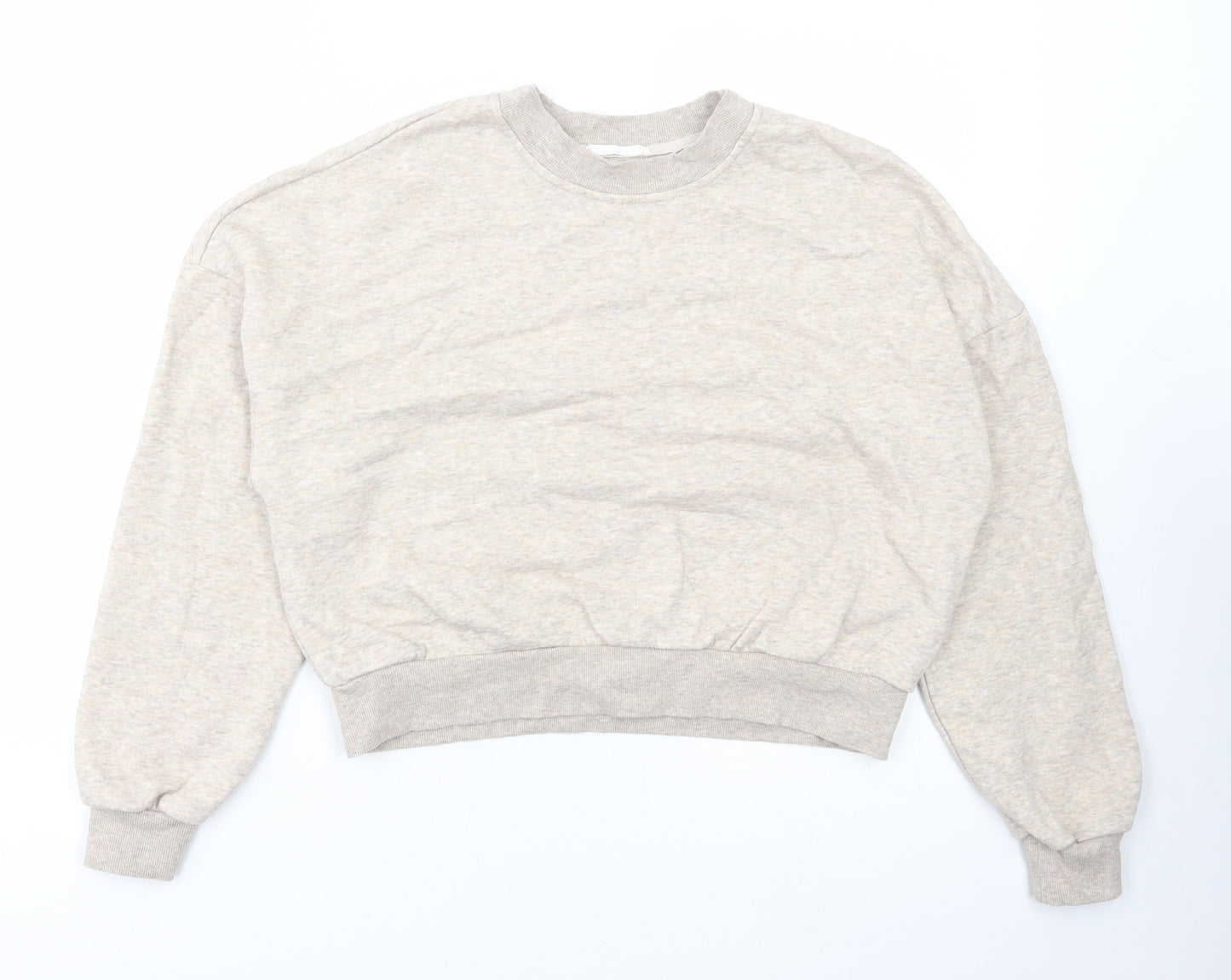 RESERVED Womens Beige Cotton Pullover Sweatshirt Size S Pullover