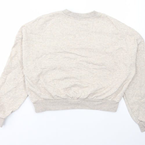 RESERVED Womens Beige Cotton Pullover Sweatshirt Size S Pullover