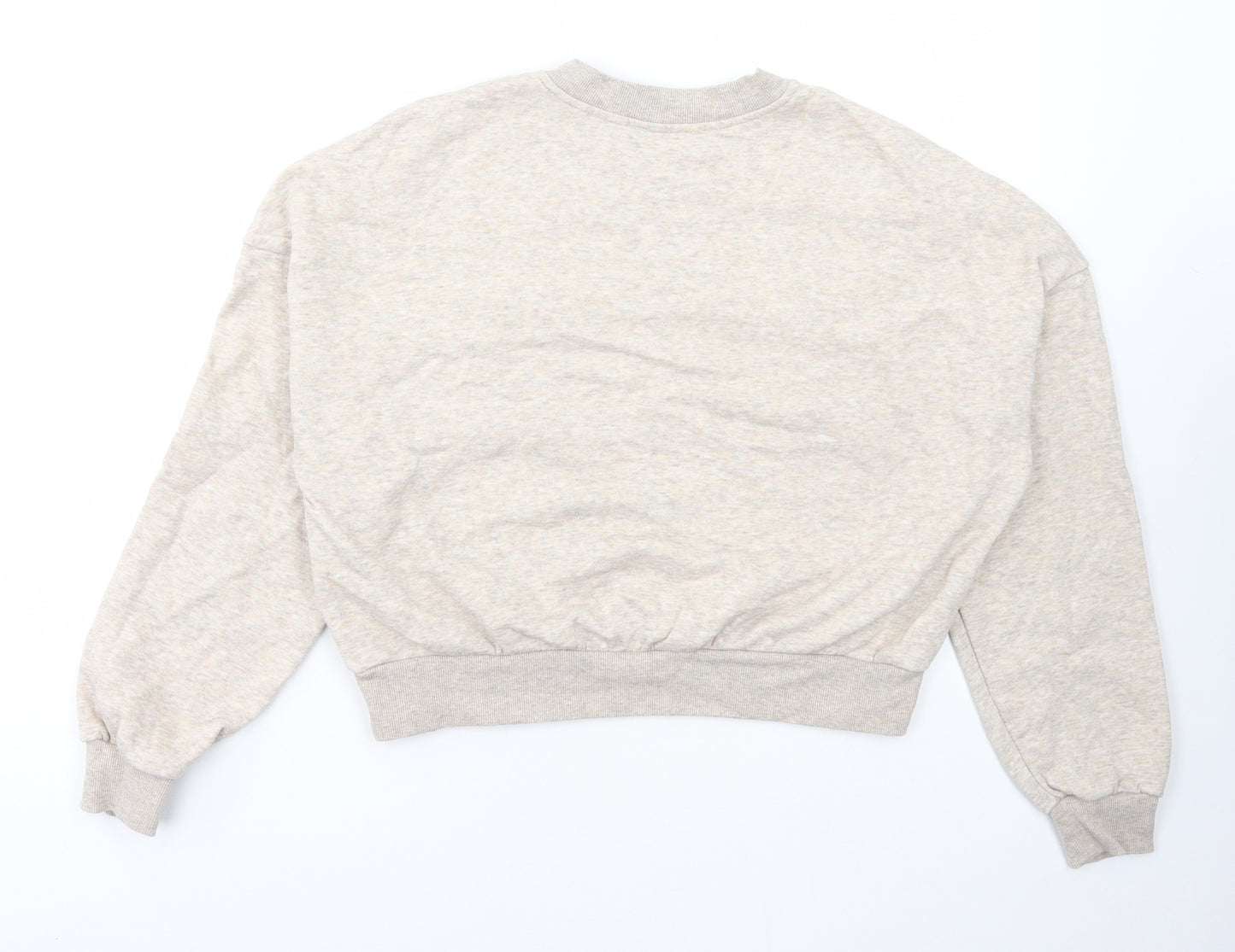 RESERVED Womens Beige Cotton Pullover Sweatshirt Size S Pullover
