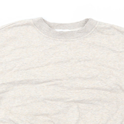 RESERVED Womens Beige Cotton Pullover Sweatshirt Size S Pullover