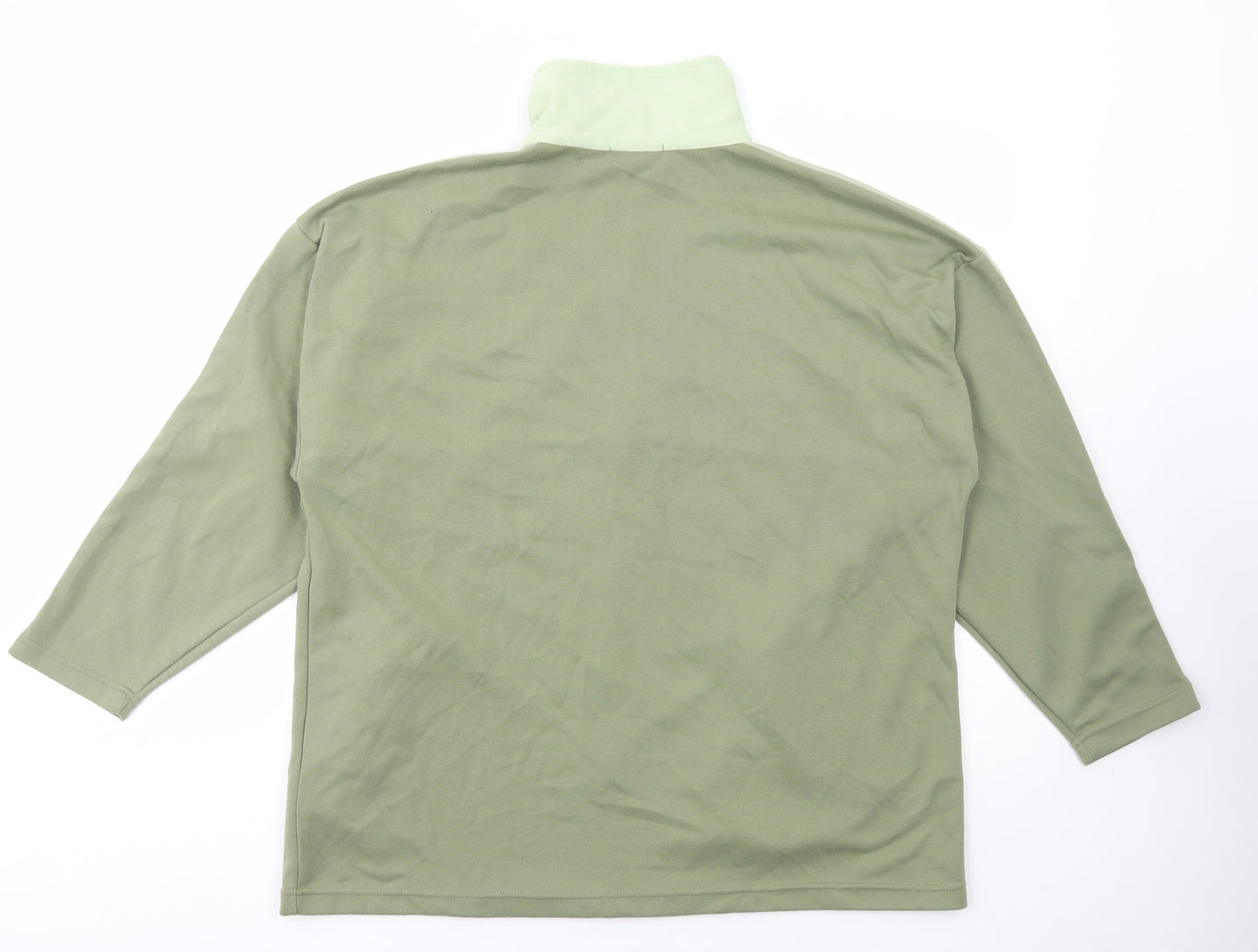 Fabrizo Mens Green Polyester Full Zip Sweatshirt Size S