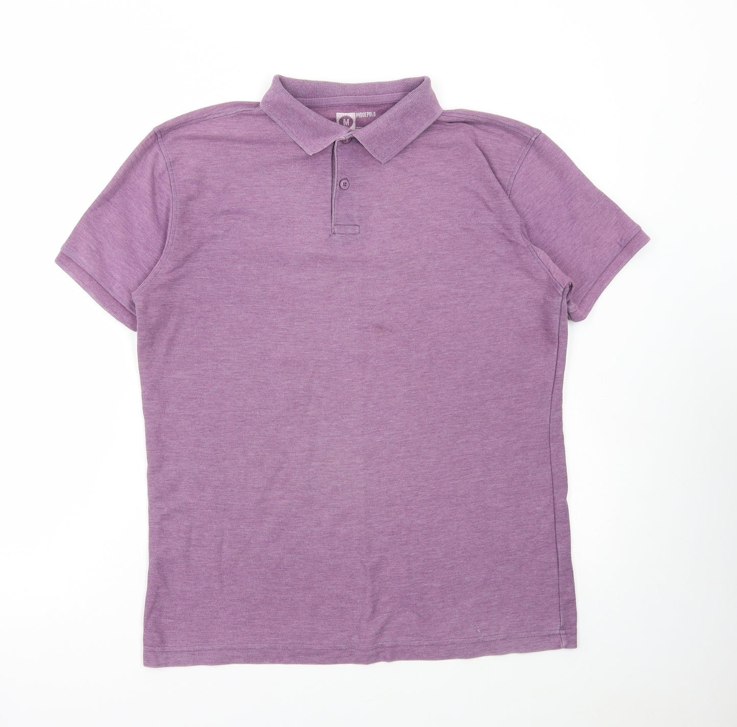 Cedar Wood State Mens Purple Polyester Polo Size M Collared Button