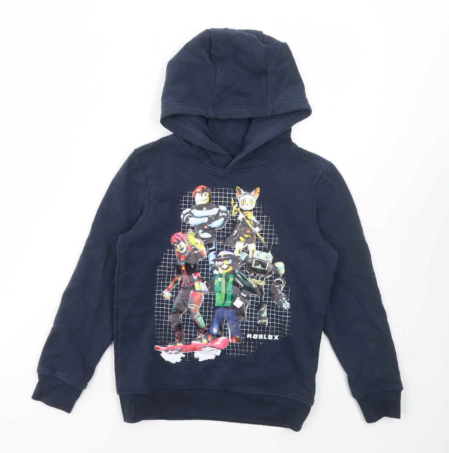 NEXT Boys Blue Cotton Pullover Hoodie Size 7 Years Pullover - Roblox