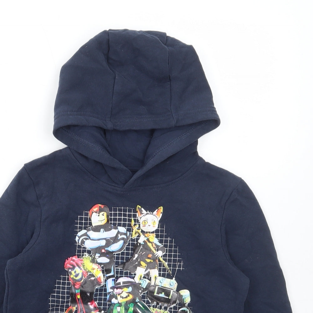NEXT Boys Blue Cotton Pullover Hoodie Size 7 Years Pullover - Roblox