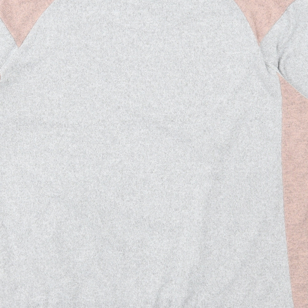 F&F Womens Grey Colourblock Polyester Pullover Sweatshirt Size 14 Pullover