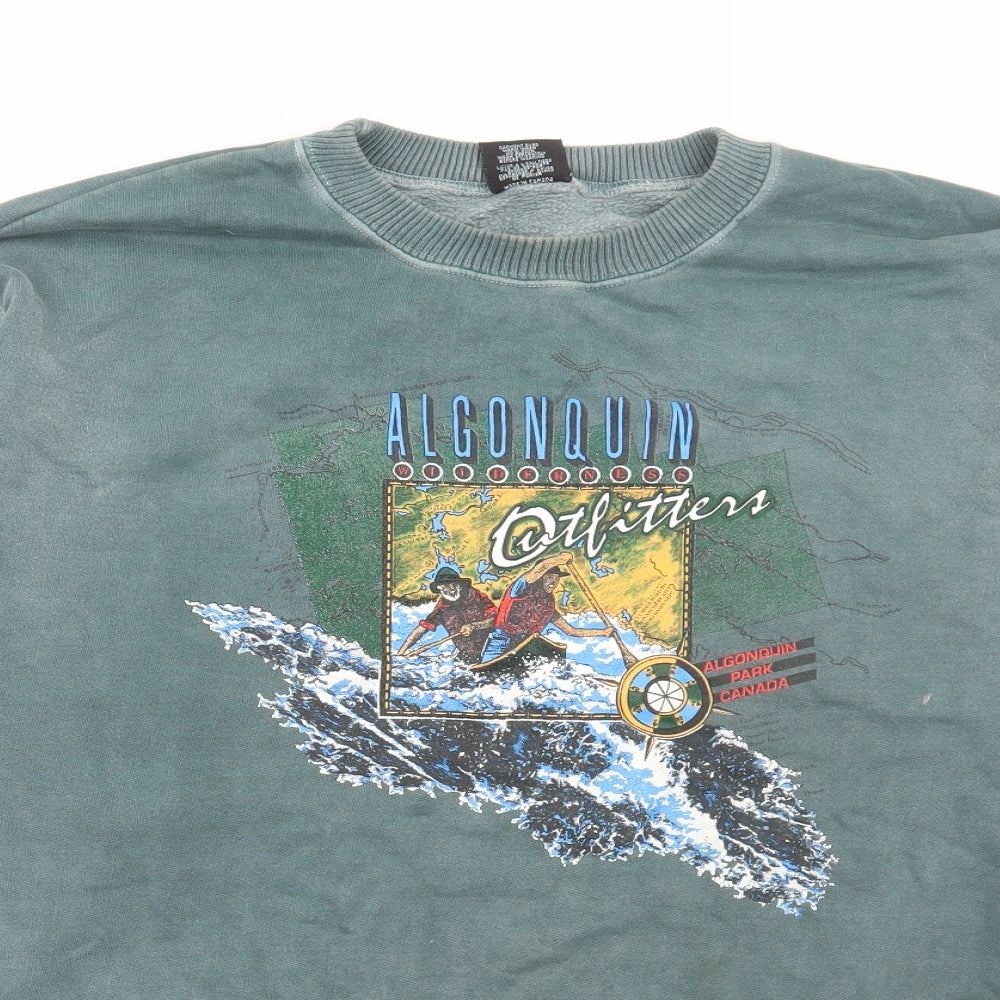 North Bound Mens Green Cotton Pullover Sweatshirt Size XL - Canada