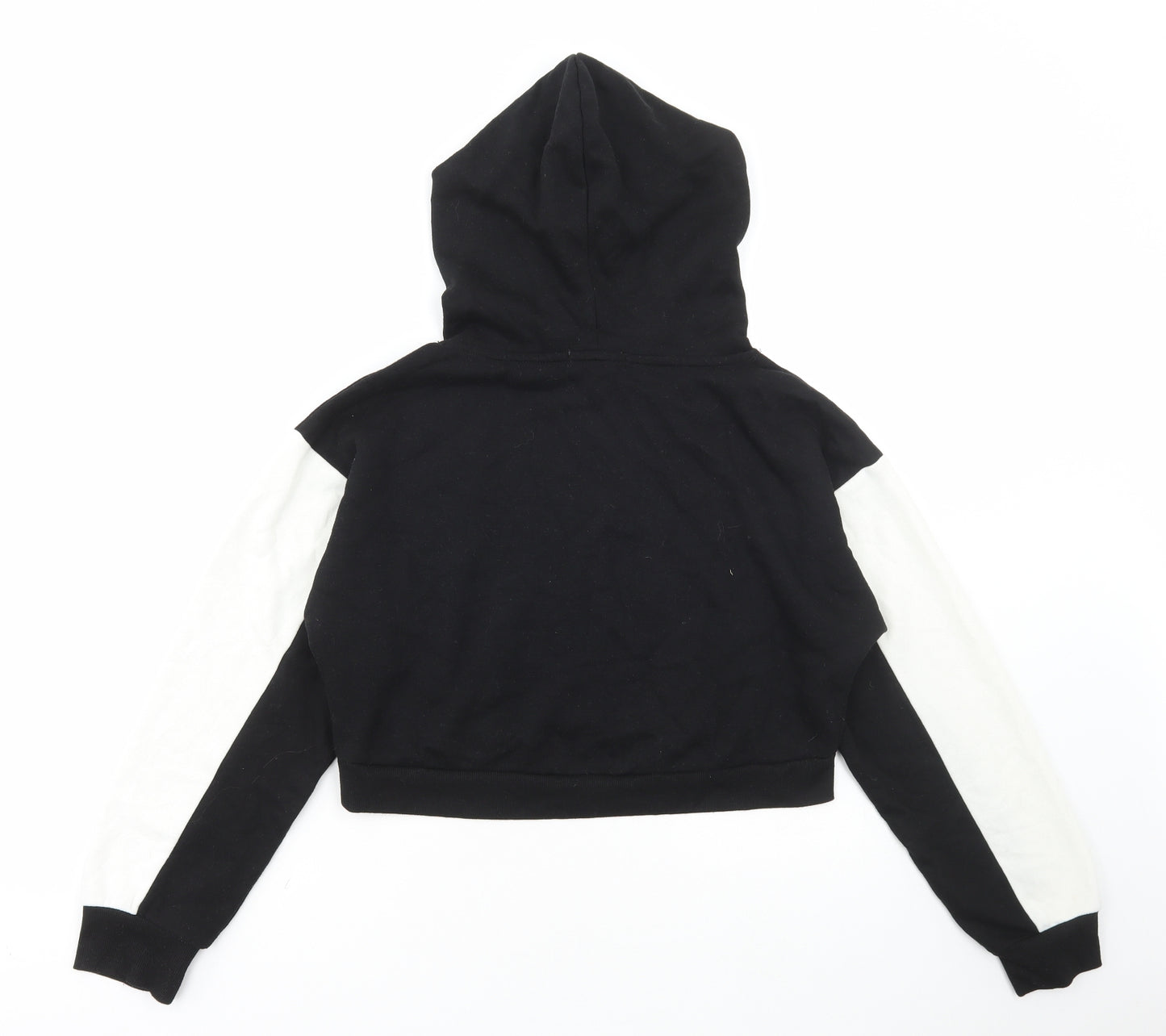Primark Womens Black Colourblock Cotton Pullover Hoodie Size XS Pullover
