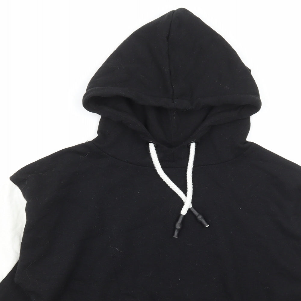 Primark Womens Black Colourblock Cotton Pullover Hoodie Size XS Pullover