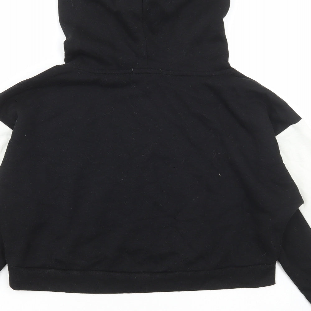 Primark Womens Black Colourblock Cotton Pullover Hoodie Size XS Pullover
