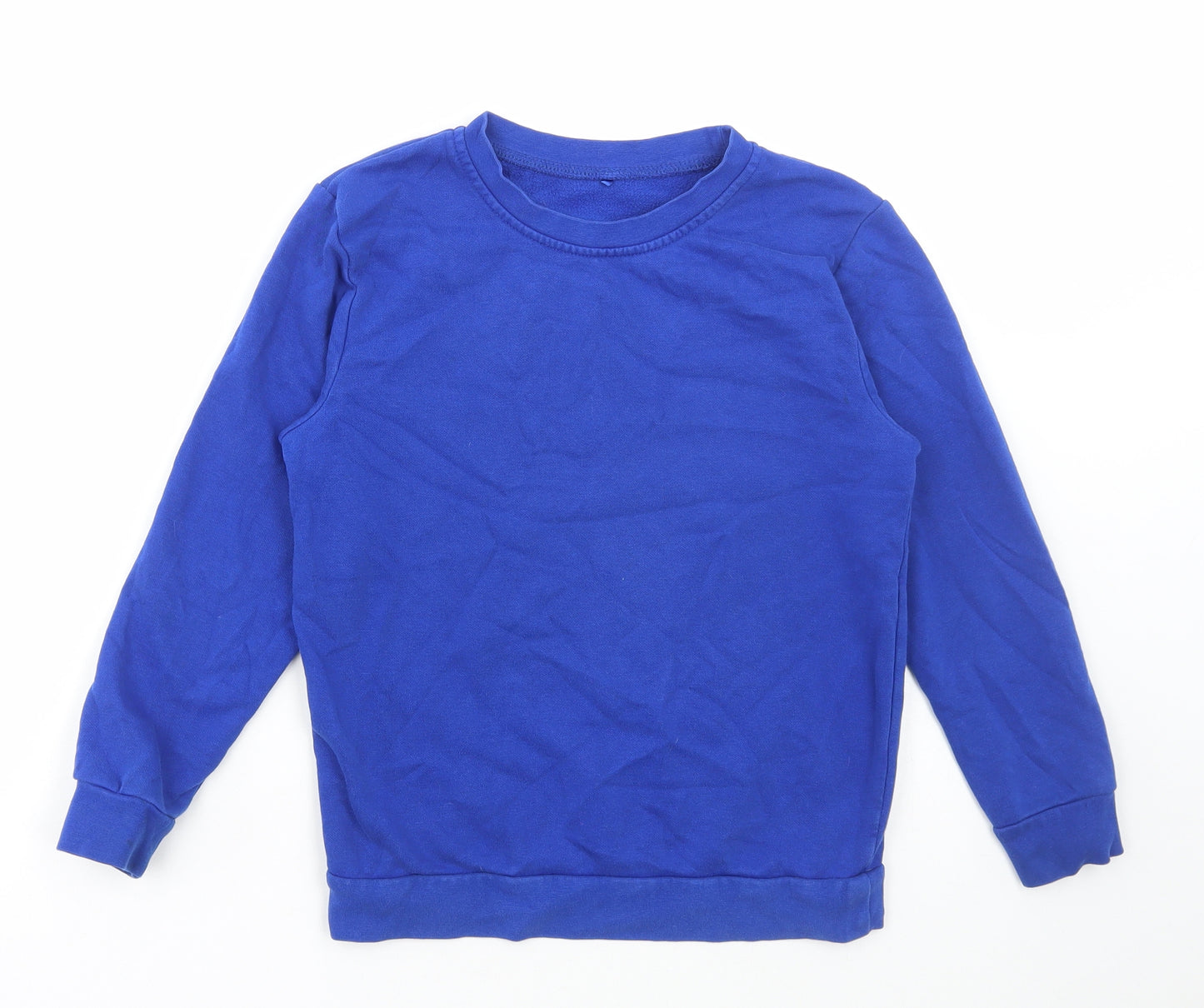 George Boys Blue Cotton Pullover Sweatshirt Size 8-9 Years Pullover