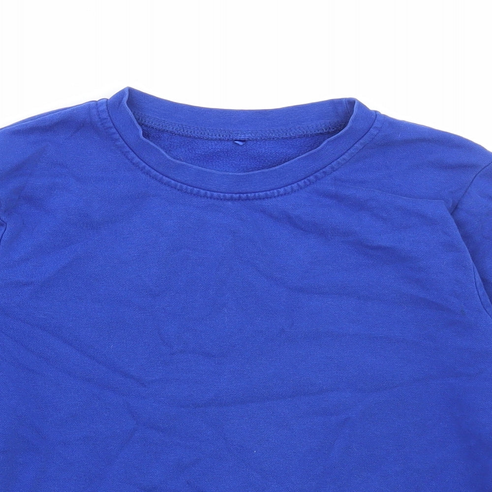 George Boys Blue Cotton Pullover Sweatshirt Size 8-9 Years Pullover