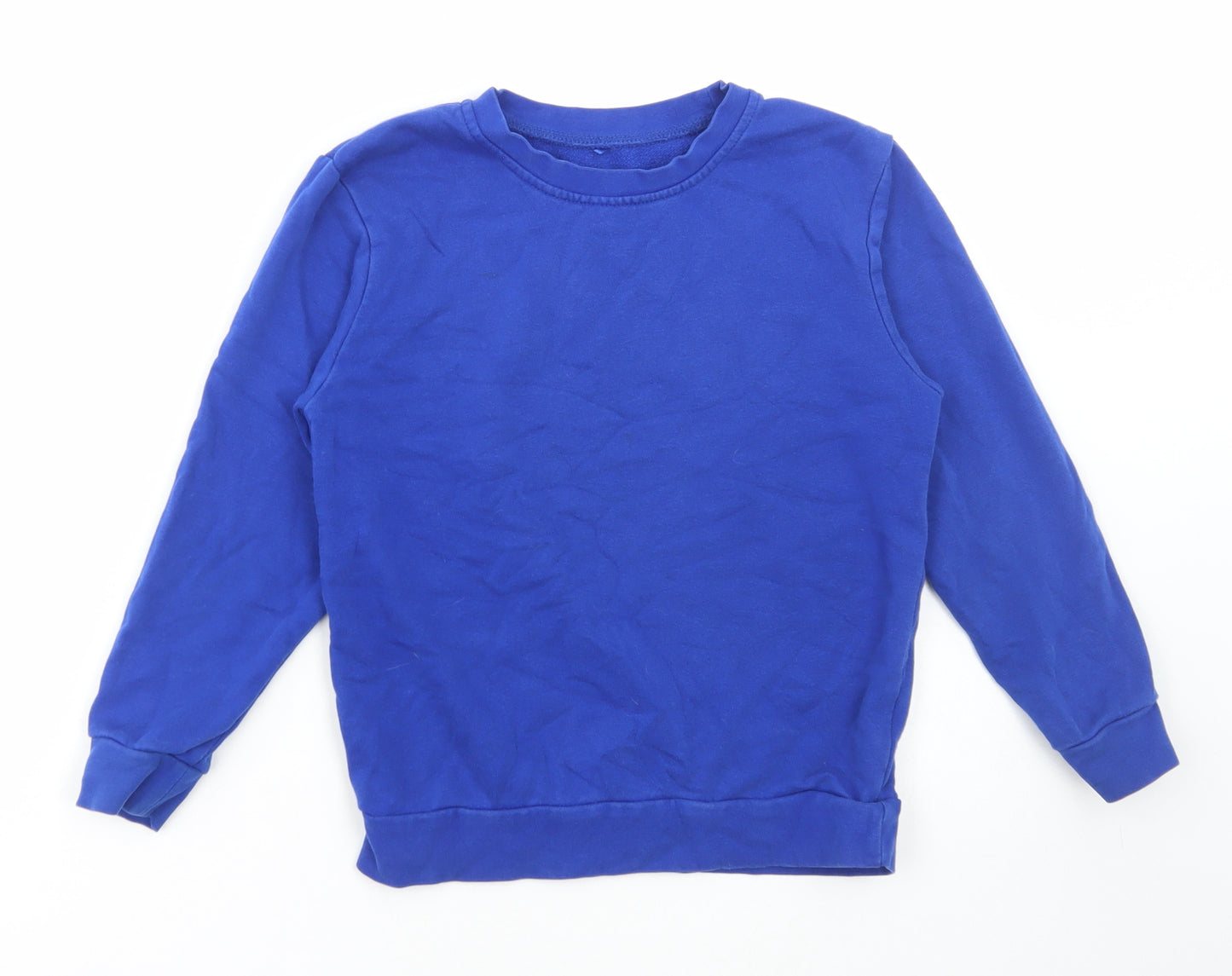 George Boys Blue Cotton Pullover Sweatshirt Size 8-9 Years Pullover