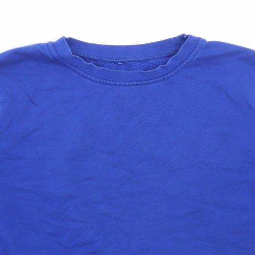 George Boys Blue Cotton Pullover Sweatshirt Size 8-9 Years Pullover