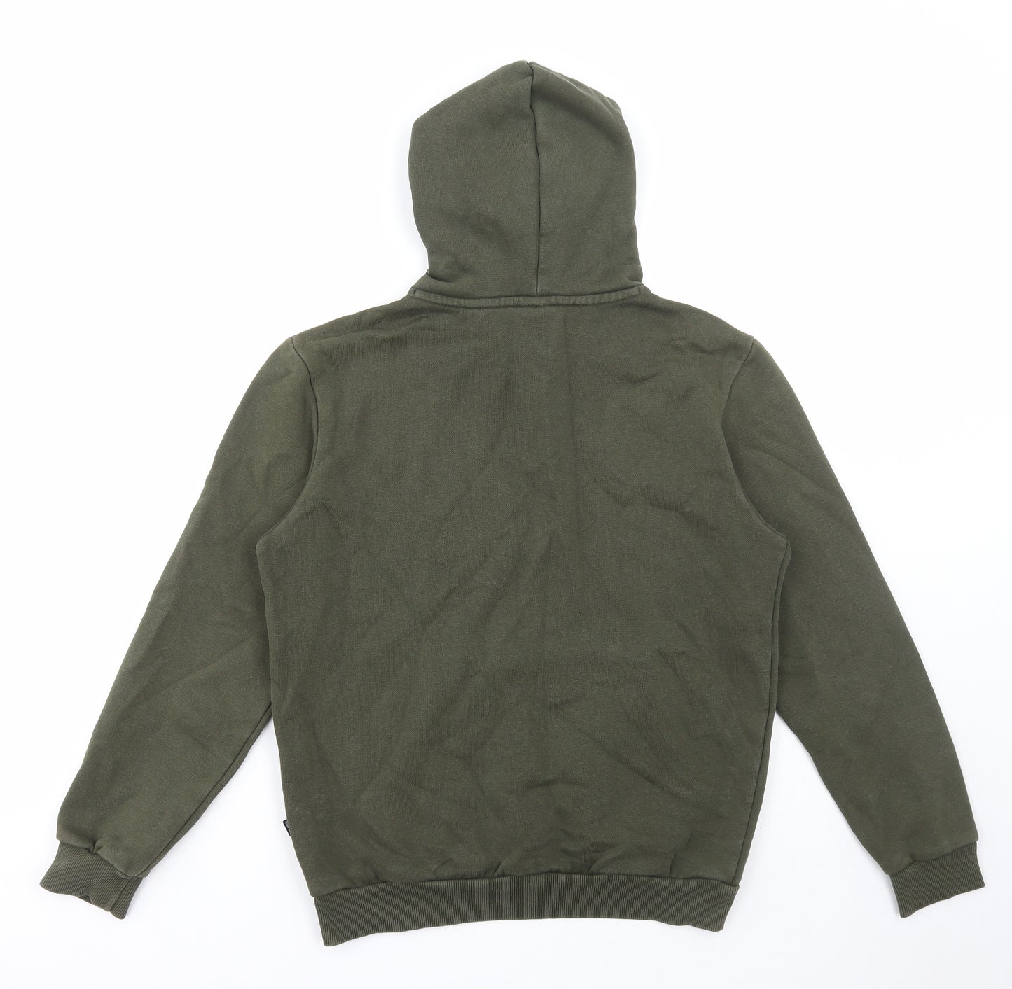 PUMA Mens Green Cotton Pullover Hoodie Size XS