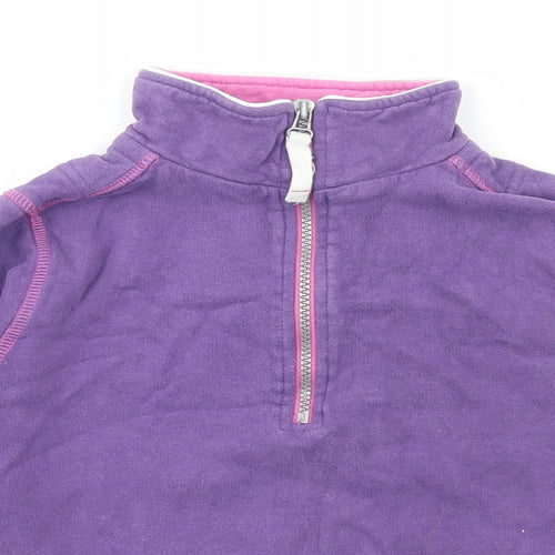 Lazy Jacks Girls Purple Cotton Pullover Sweatshirt Size 5-6 Years Zip
