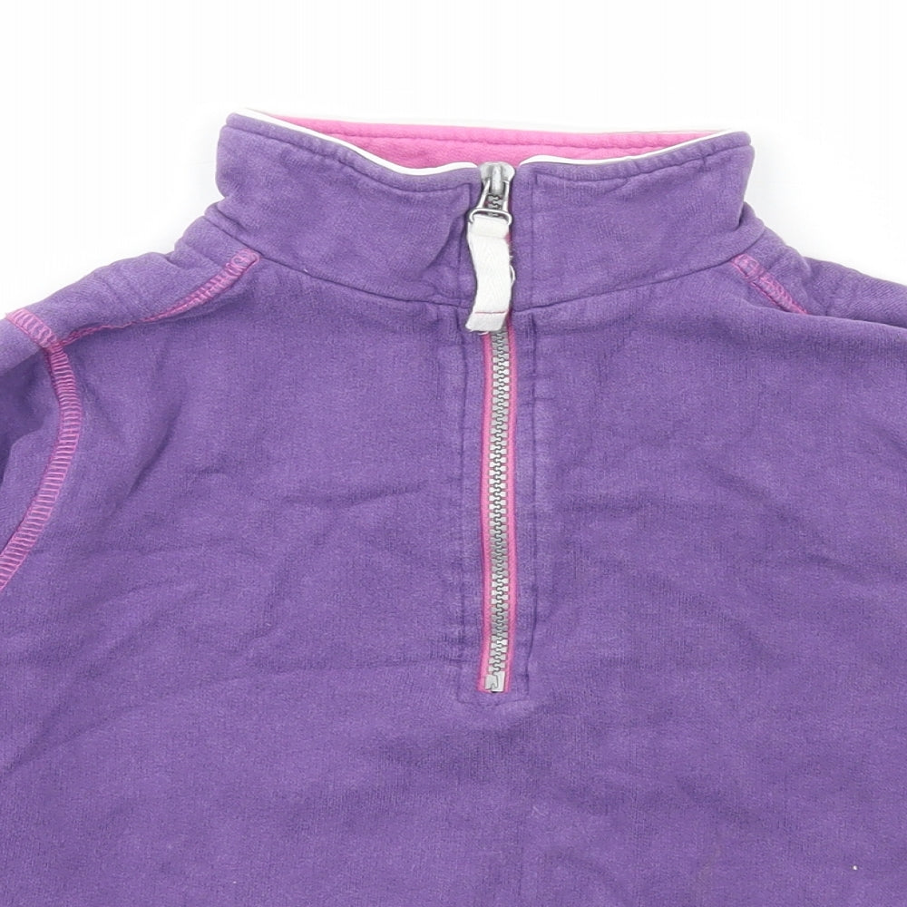 Lazy Jacks Girls Purple Cotton Pullover Sweatshirt Size 5-6 Years Zip
