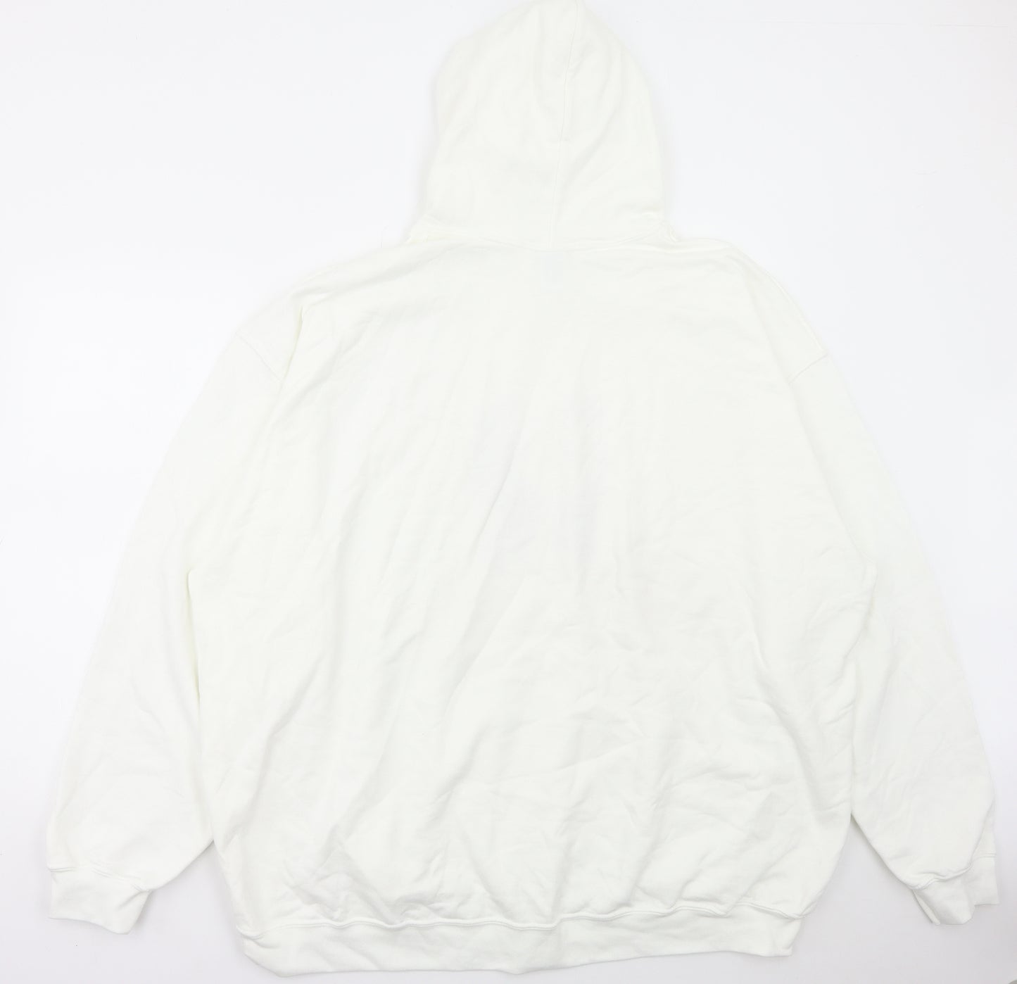 Gildan Mens White Cotton Pullover Hoodie Size 4XL - Dancing