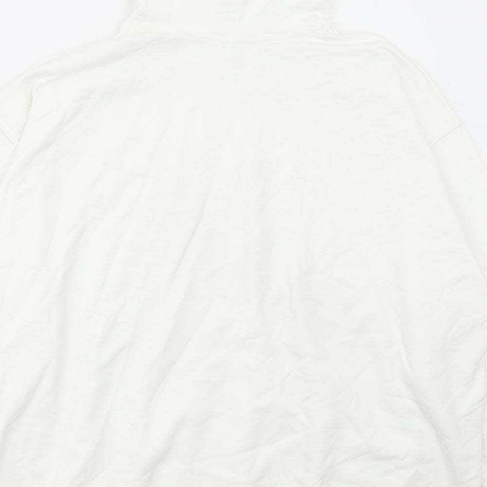 Gildan Mens White Cotton Pullover Hoodie Size 4XL - Dancing