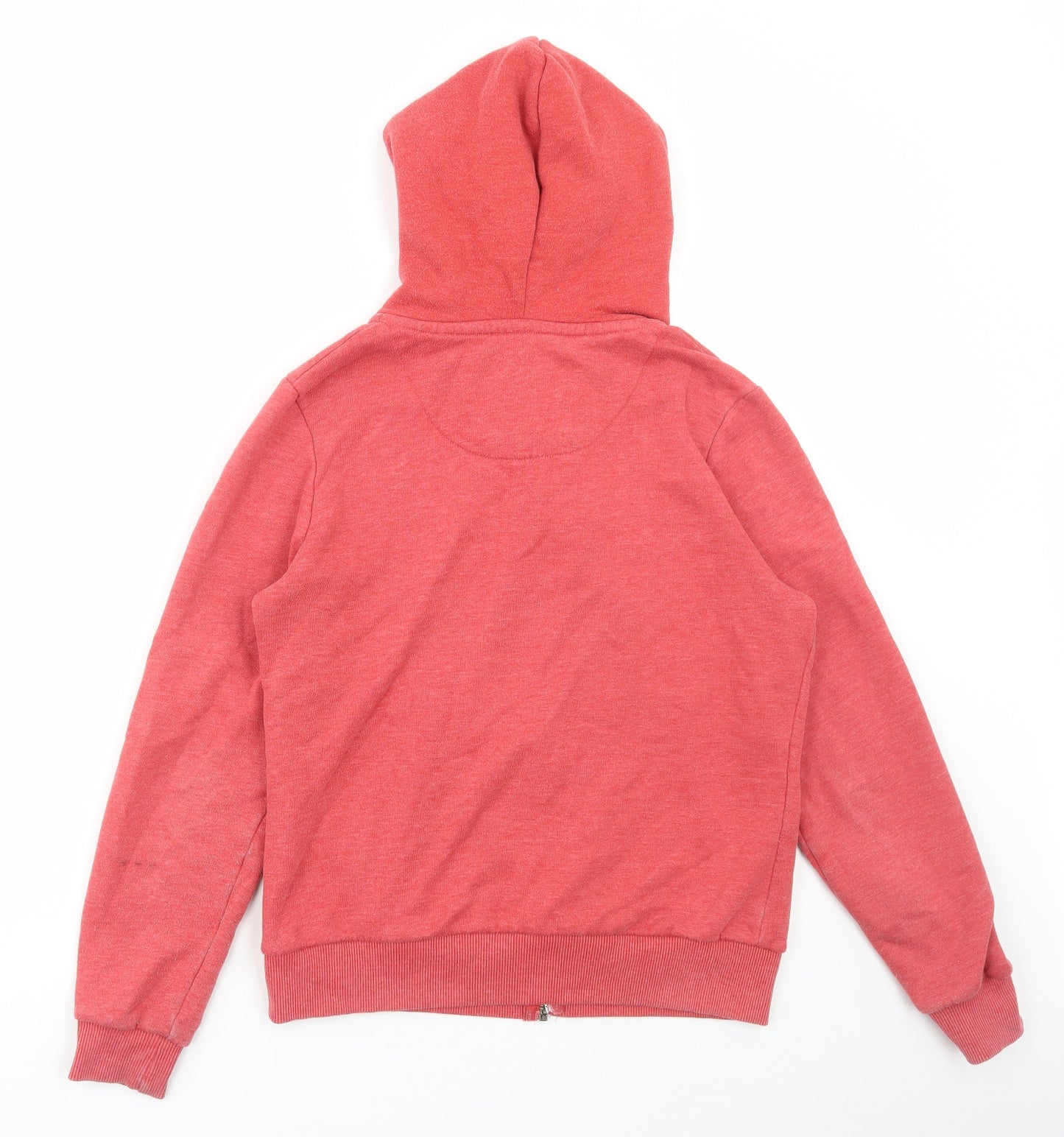 Weird Fish Womens Red Cotton Full Zip Hoodie Size 10 Zip