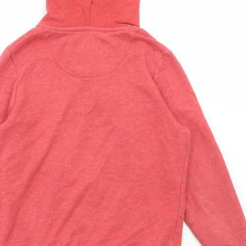 Weird Fish Womens Red Cotton Full Zip Hoodie Size 10 Zip