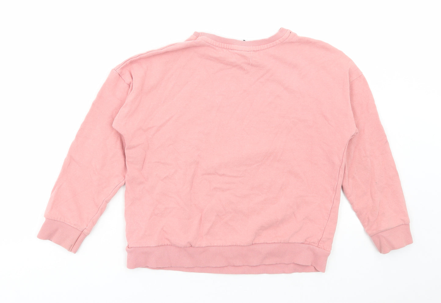 George Girls Pink Cotton Pullover Sweatshirt Size 8-9 Years Pullover - Minecraft