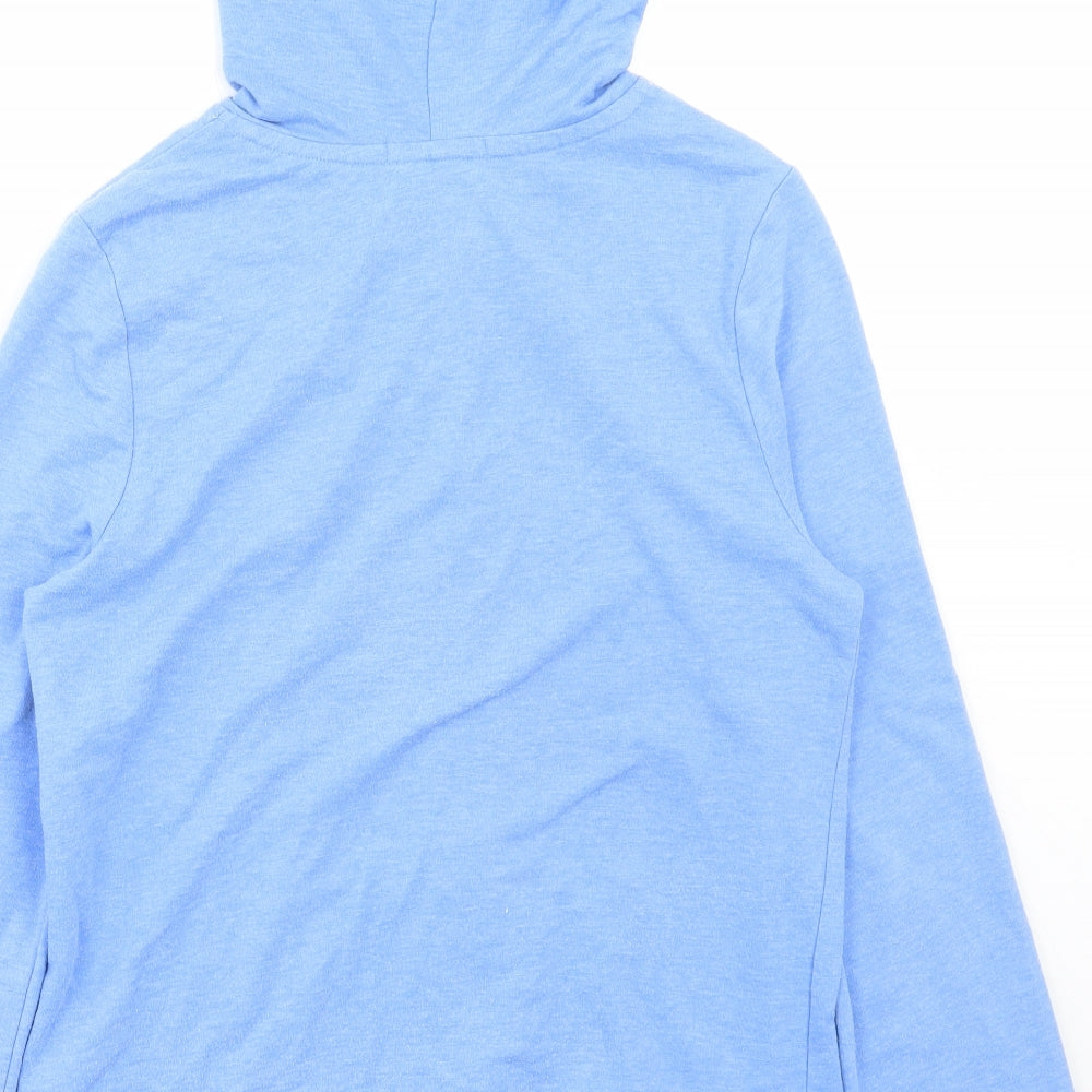 George Womens Blue Polyester Full Zip Hoodie Size 10 Zip