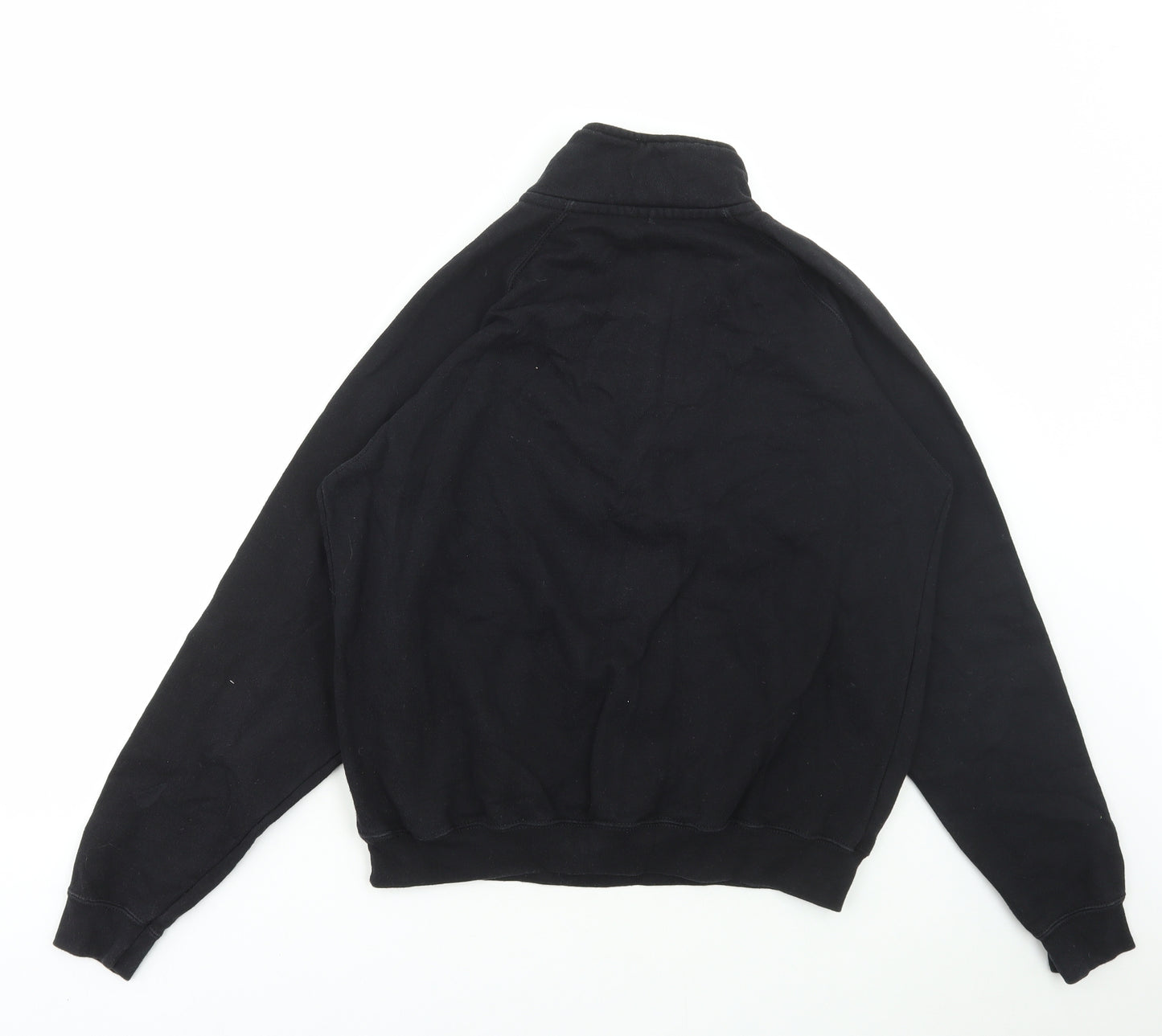 Preworn Womens Black Polyester Pullover Sweatshirt Size M Zip