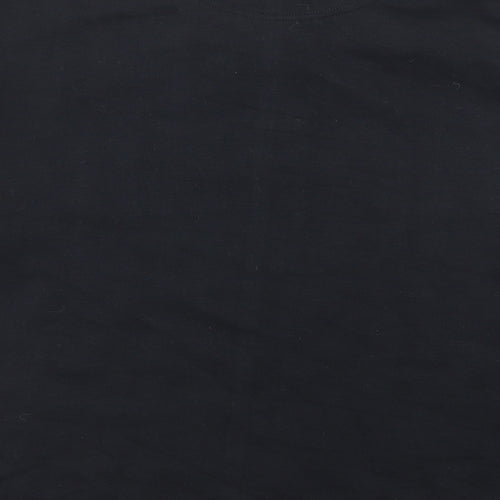 Icecube Womens Black Floral Cotton Pullover Sweatshirt Size M Button