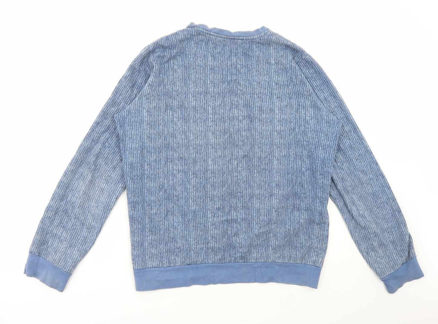 Threadbare Mens Blue Polyester Pullover Sweatshirt Size M