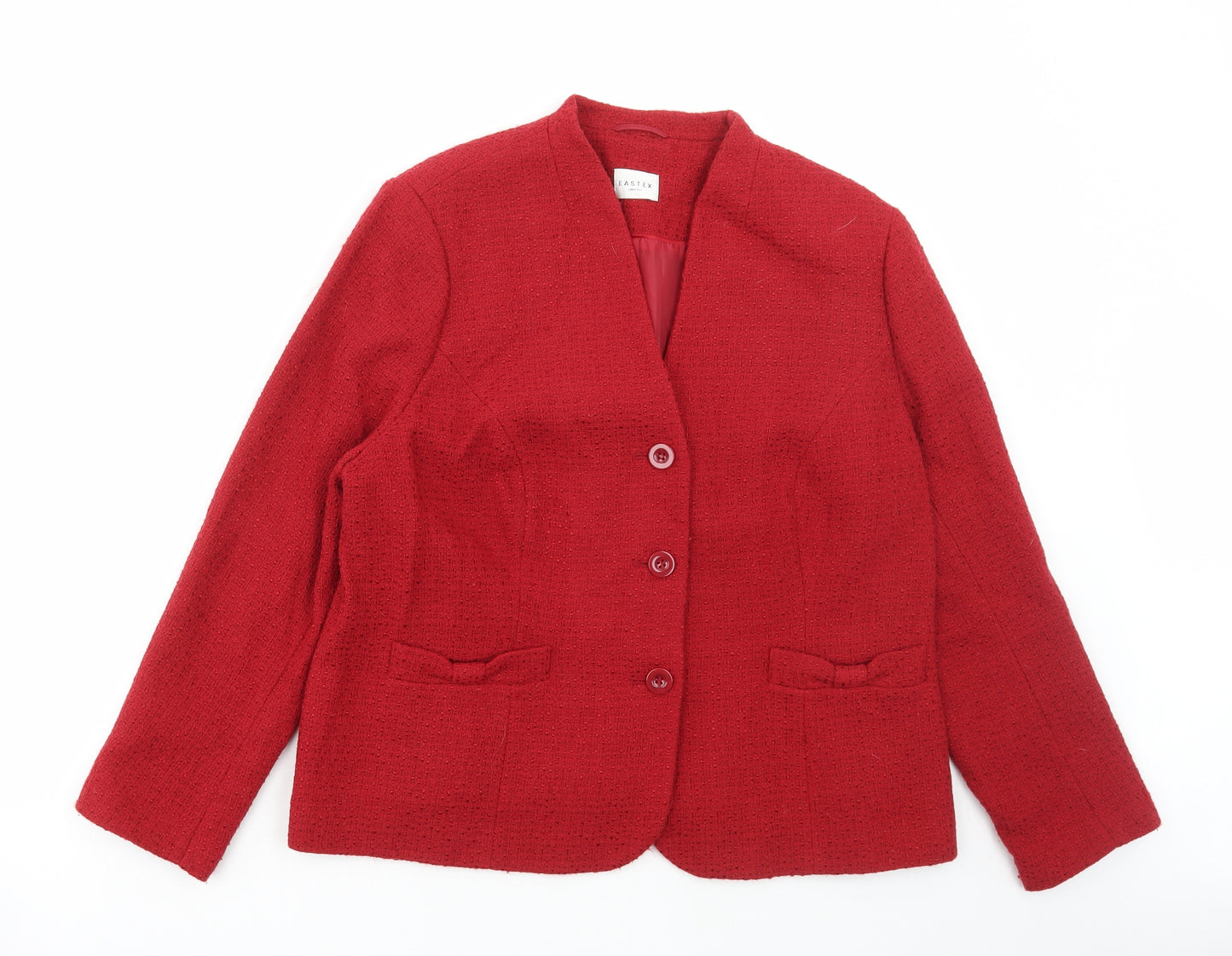 Eastex Womens Red Jacket Blazer Size 18 Button