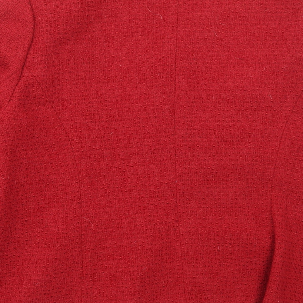 Eastex Womens Red Jacket Blazer Size 18 Button