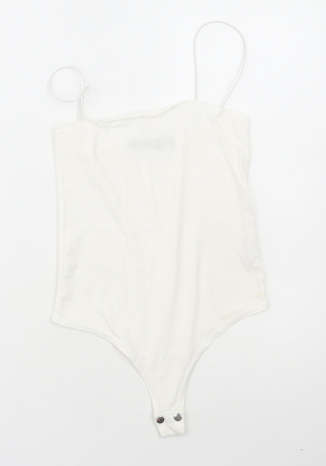 I SAW IT FIRST Womens White Cotton Bodysuit One-Piece Size 8 Snap