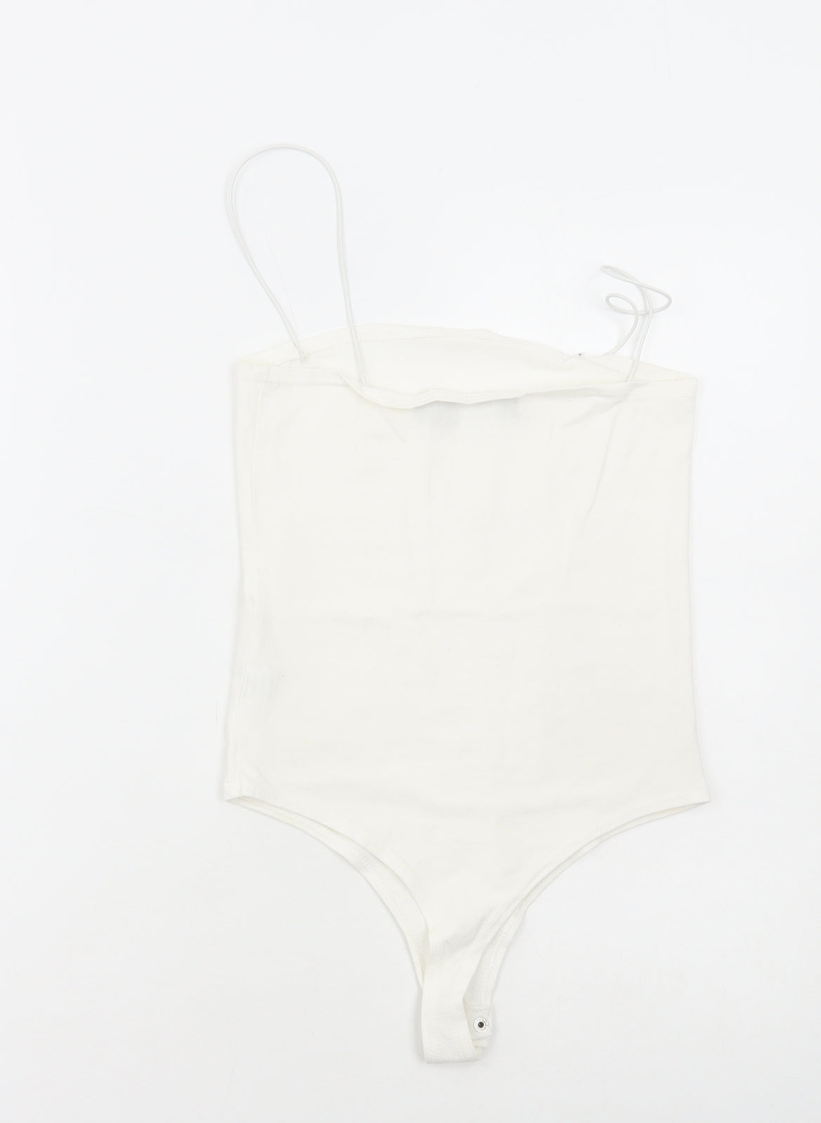 I SAW IT FIRST Womens White Cotton Bodysuit One-Piece Size 8 Snap