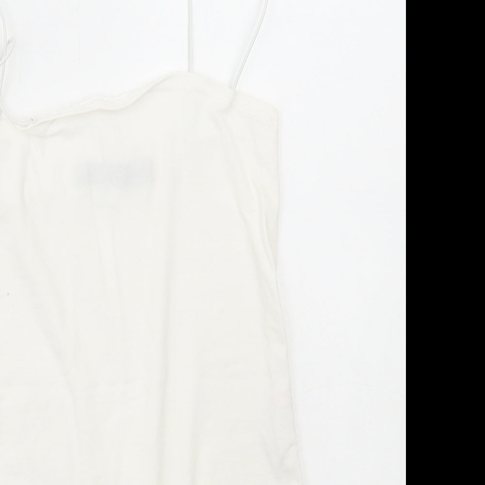 I SAW IT FIRST Womens White Cotton Bodysuit One-Piece Size 8 Snap