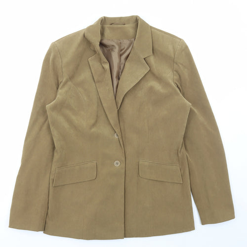 Etam Womens Green Jacket Blazer Size 14 Button