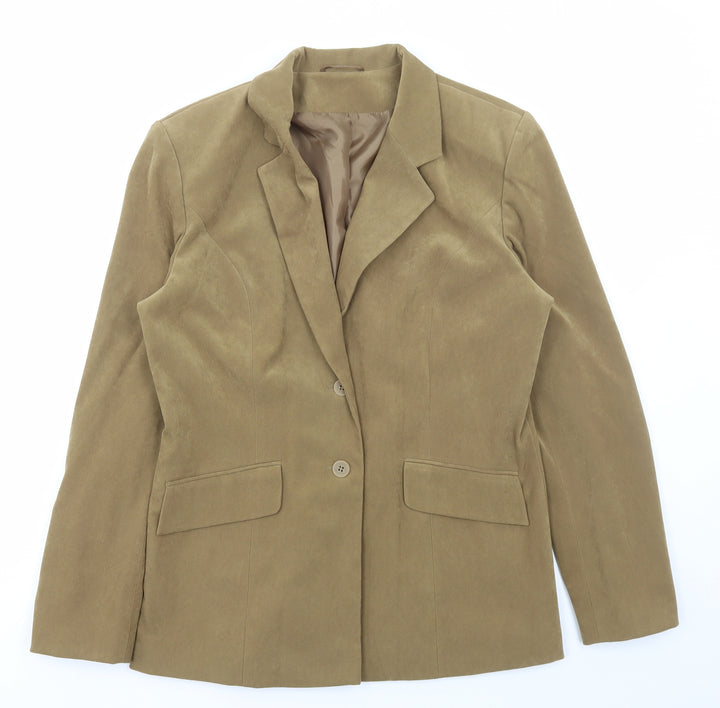 Etam Womens Green Jacket Blazer Size 14 Button