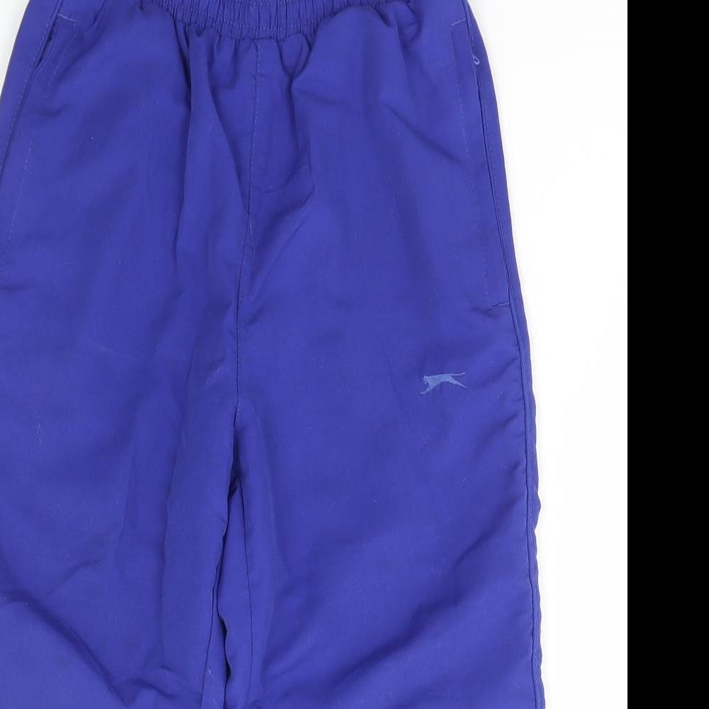 Slazenger Boys Blue Polyester Jogger Trousers Size 7-8 Years Regular Pullover