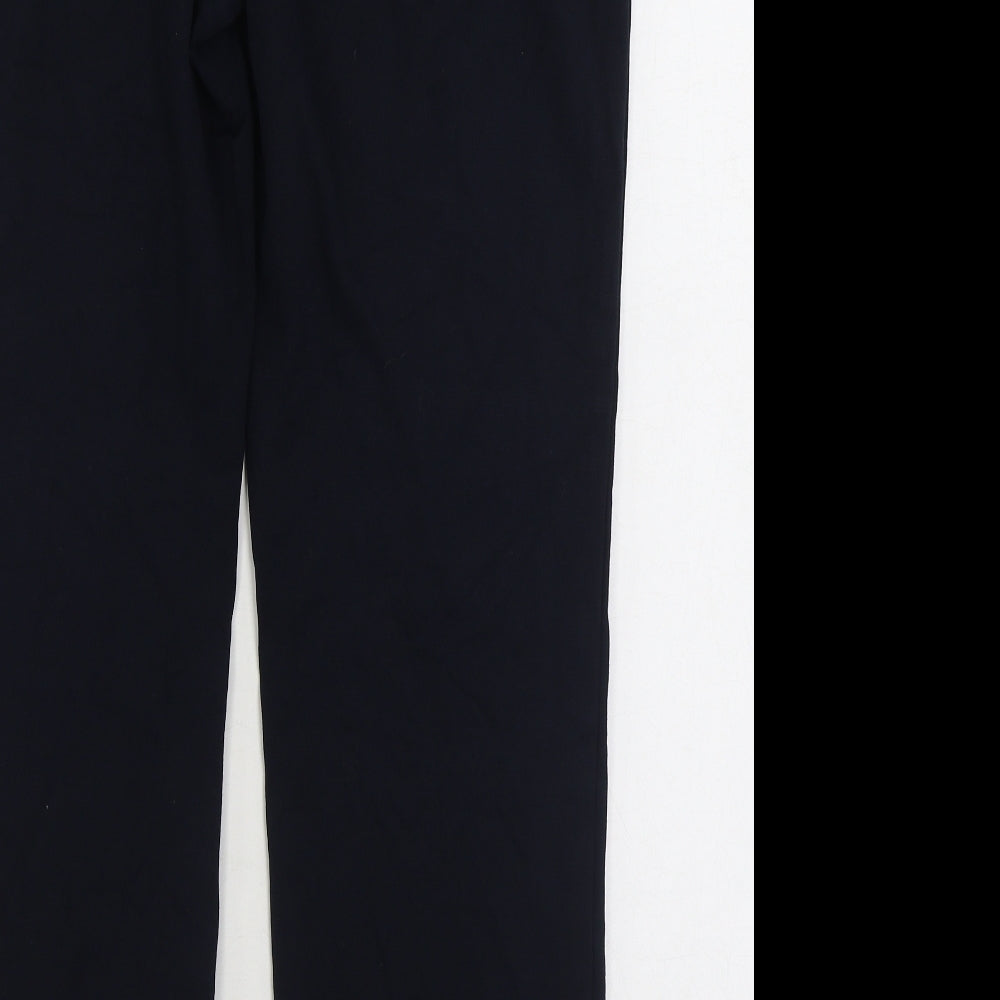 Marks and Spencer Womens Blue Viscose Trousers Size 12 L29 in Regular