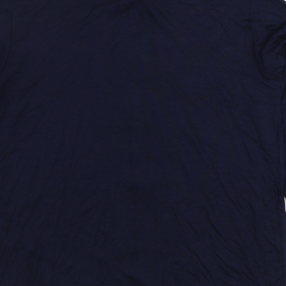 Marks and Spencer Womens Blue Viscose Basic Button-Up Size 8 Collared