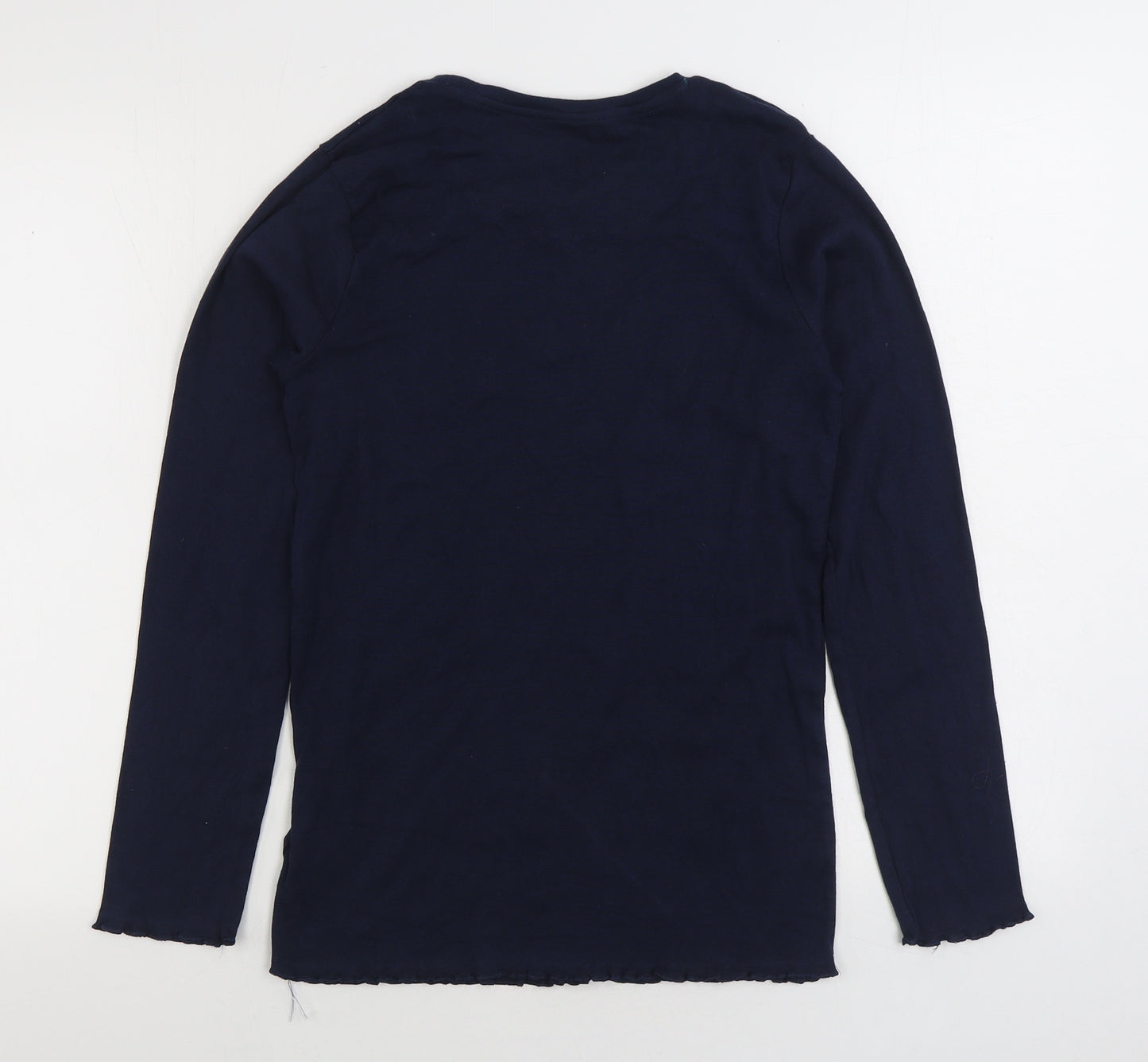Marks and Spencer Girls Blue Cotton Basic T-Shirt Size 13-14 Years Round Neck Pullover - Hogwarts Harry Potter