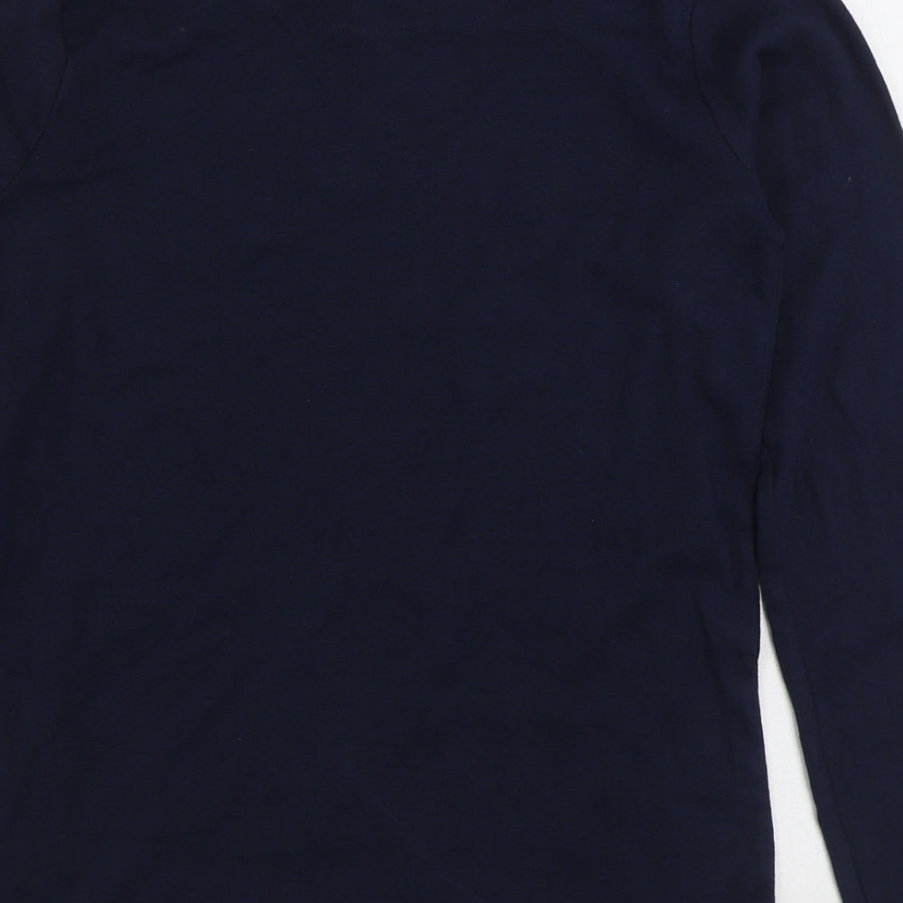 Marks and Spencer Girls Blue Cotton Basic T-Shirt Size 13-14 Years Round Neck Pullover - Hogwarts Harry Potter