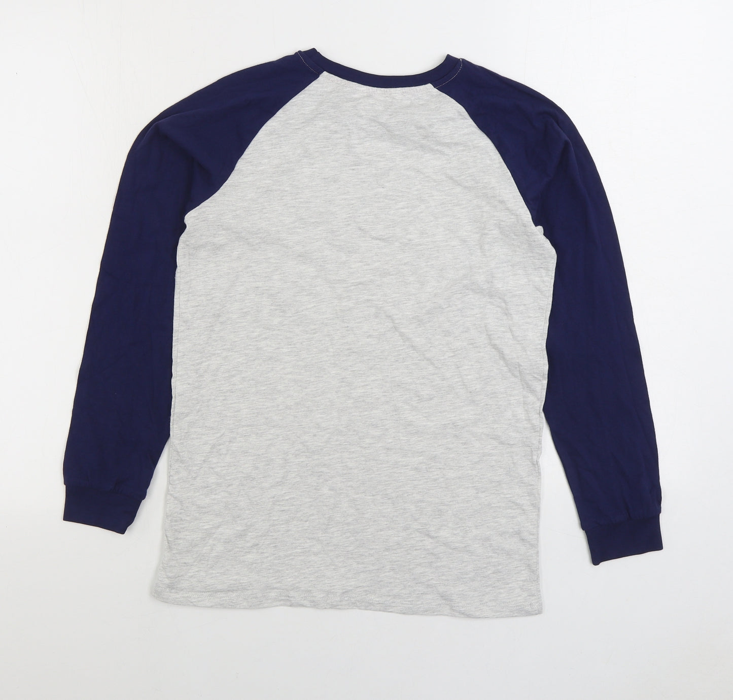 Marks and Spencer Boys White Colourblock Cotton Basic T-Shirt Size 12-13 Years Round Neck Pullover - Dream of Rainbows