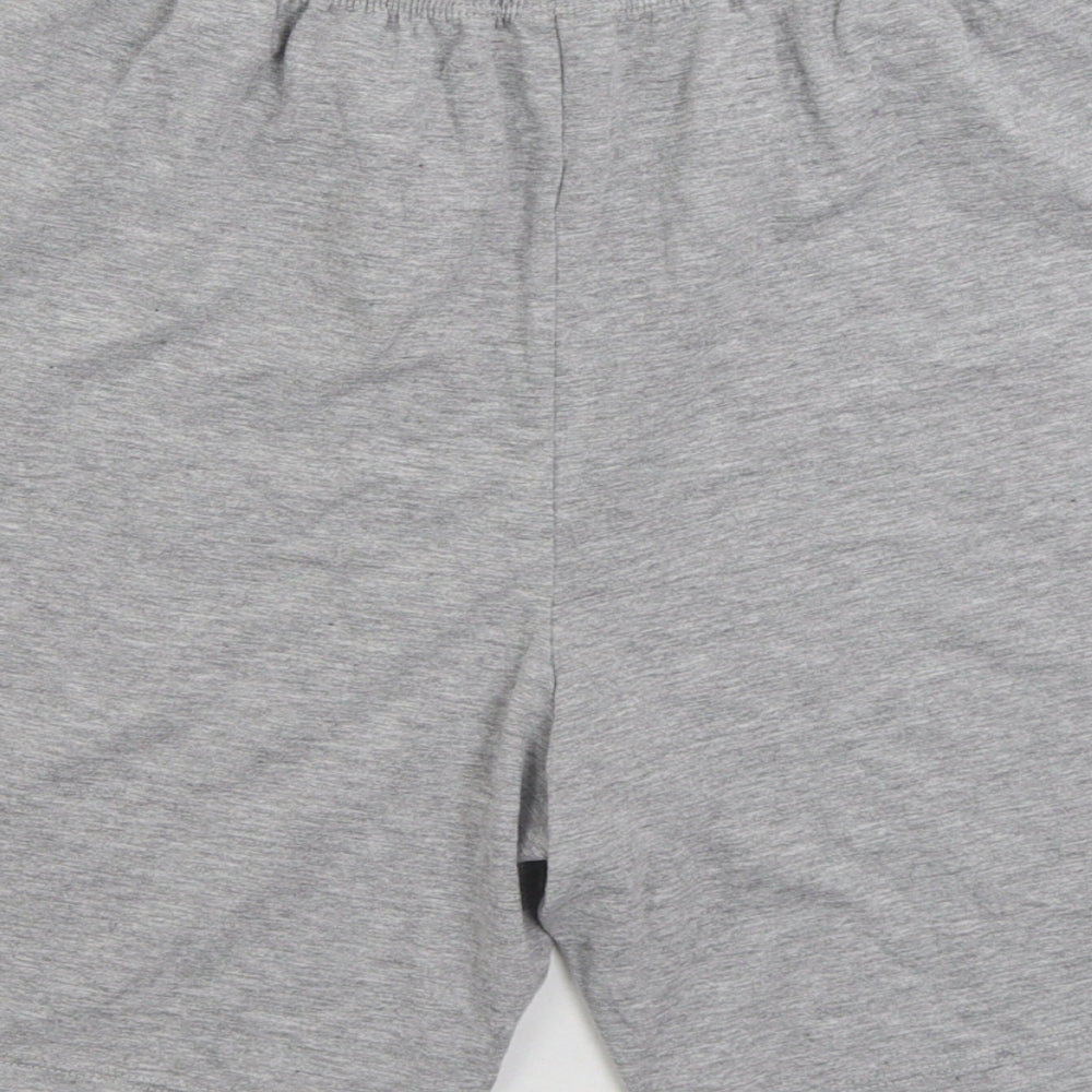 Marks and Spencer Boys Grey Cotton Sweat Shorts Size 13-14 Years Regular Drawstring
