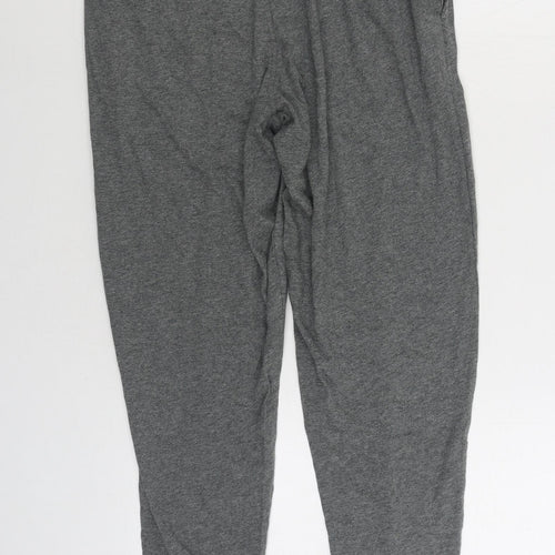 Marks and Spencer Mens Grey Solid 100% Cotton Pyjama Pants Size M Pullover