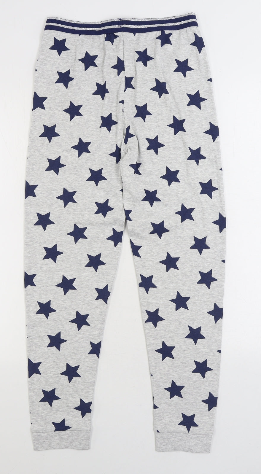 Marks and Spencer Girls Grey Geometric Cotton Capri Pyjama Pants Size 12-13 Years Pullover - Stars