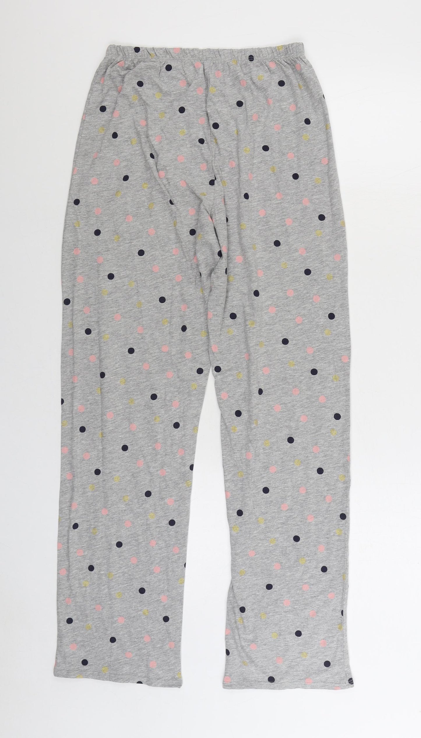 Marks and Spencer Womens Grey Polka Dot Cotton Pyjama Pants Size S
